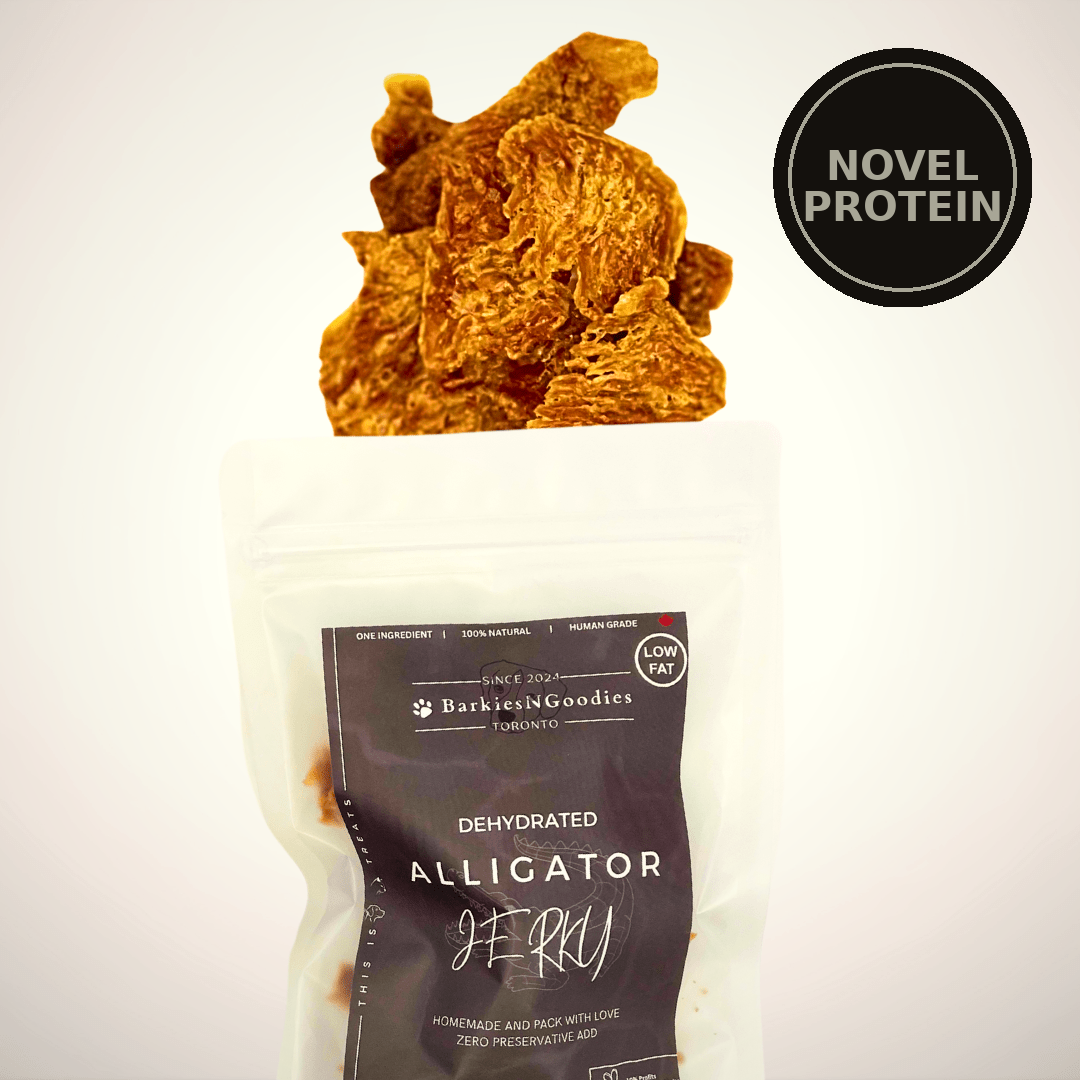 100% Natural Alligator Jerky for Dogs and Cats - Novel Protein
