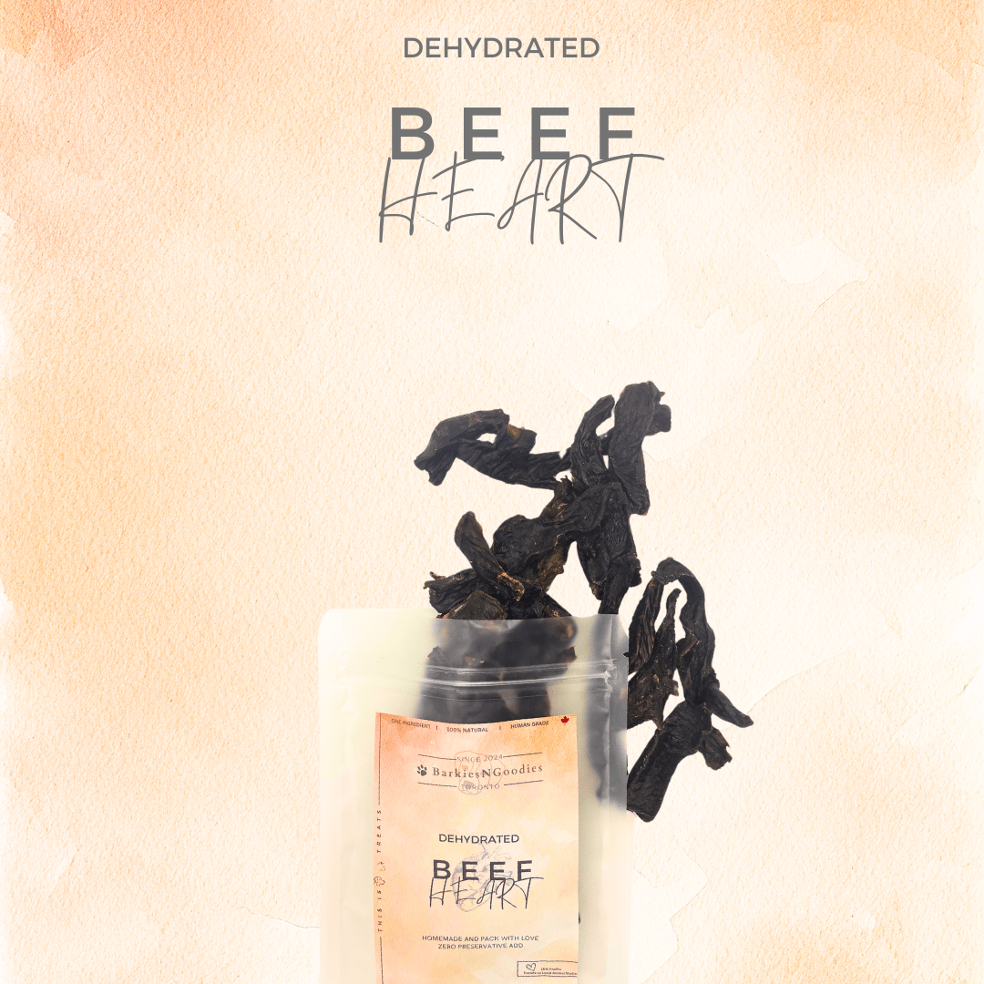 100% Natural Beef Heart - Air Dried | Nutritious Treats for Dogs & Cats - BarkiesNGoodies