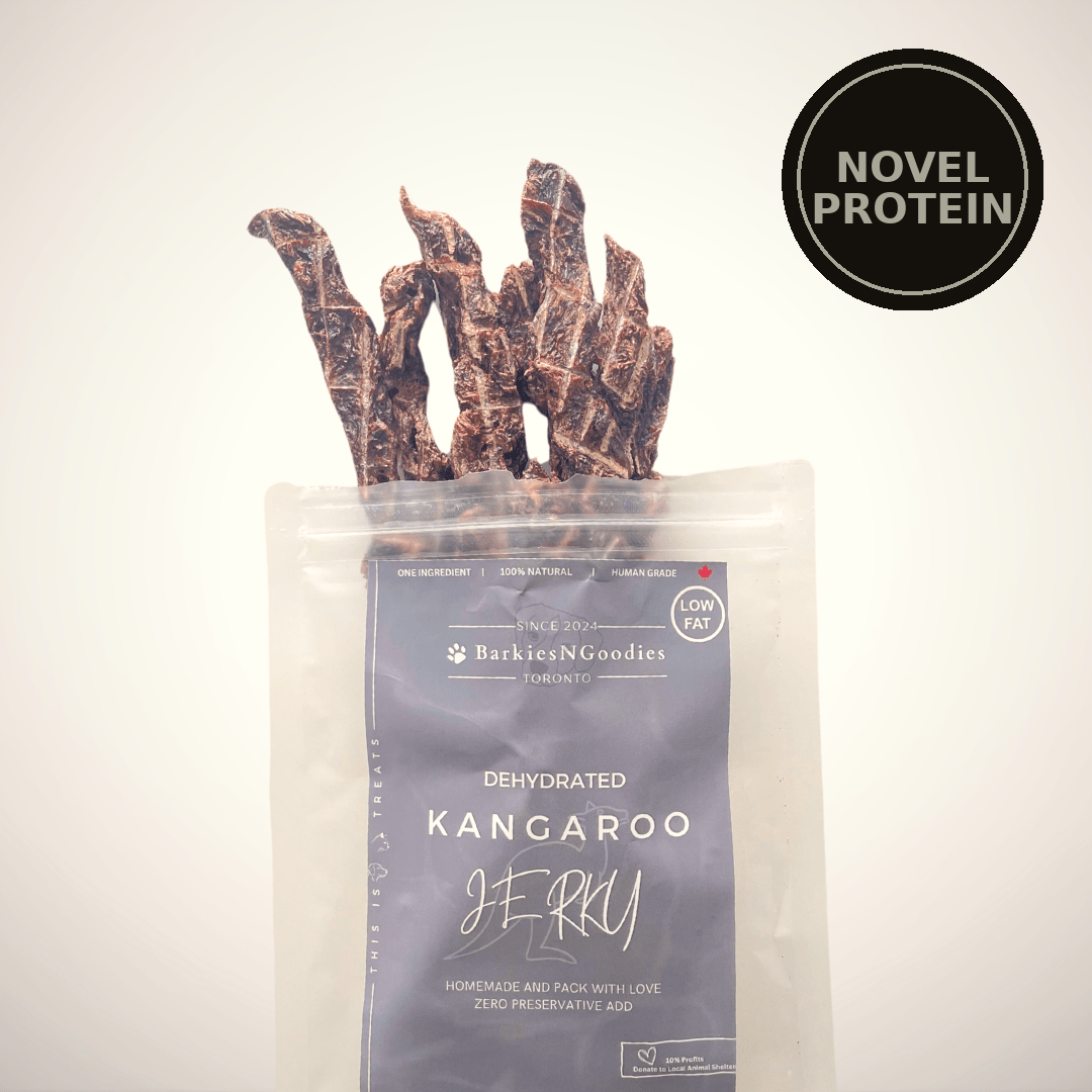 100% Natural Kangaroo Jerky for Dogs & Cats - Novel Protein
