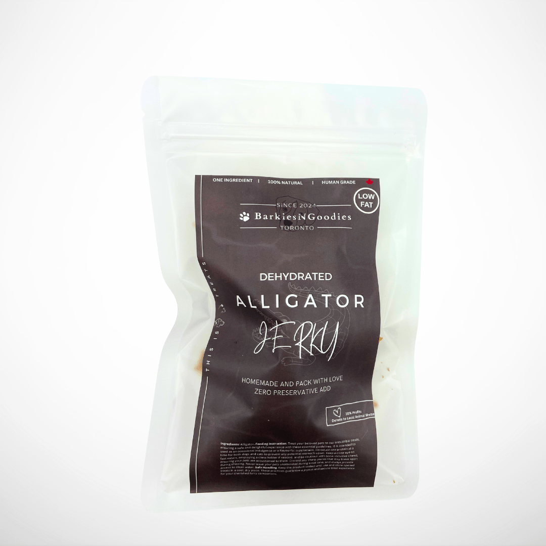 100% Natural Alligator Fillets Jerky - Air Dry | Delicious Treats for Dogs, Cats - BarkiesNGoodies
