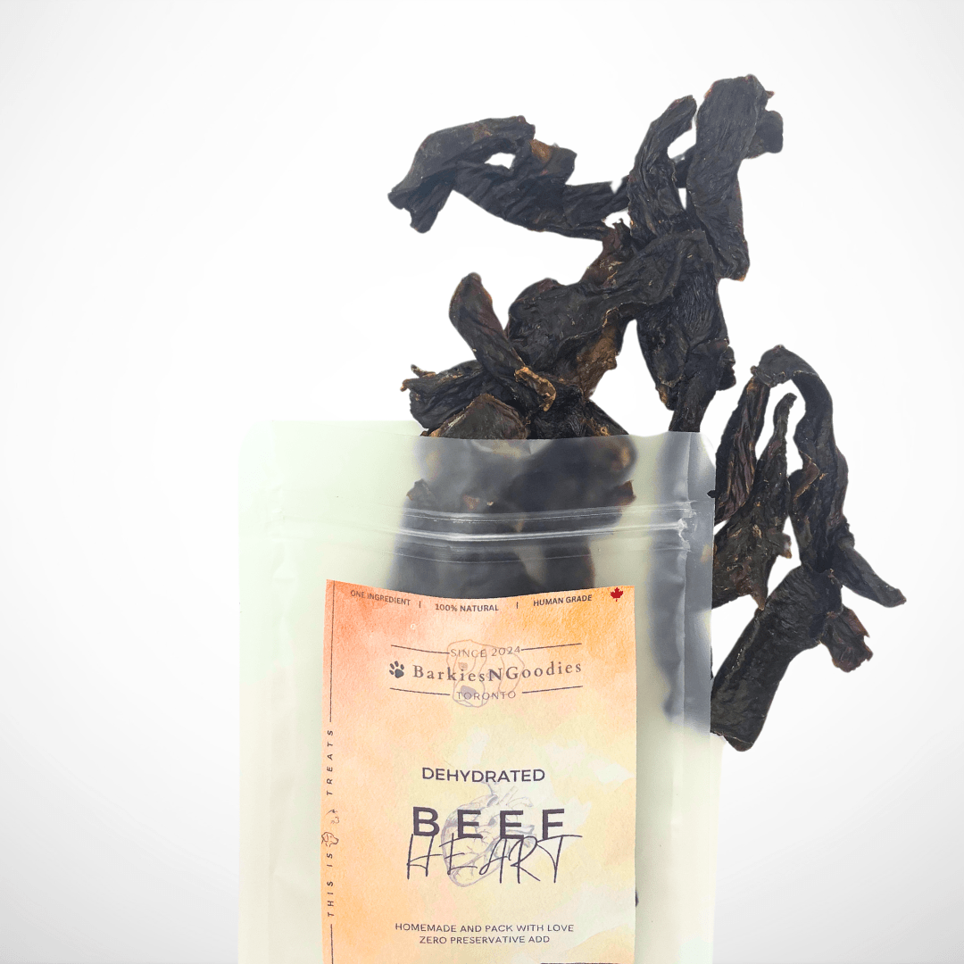 100% Natural Beef Heart - Air Dried | Nutritious Treats for Dogs & Cats - BarkiesNGoodies