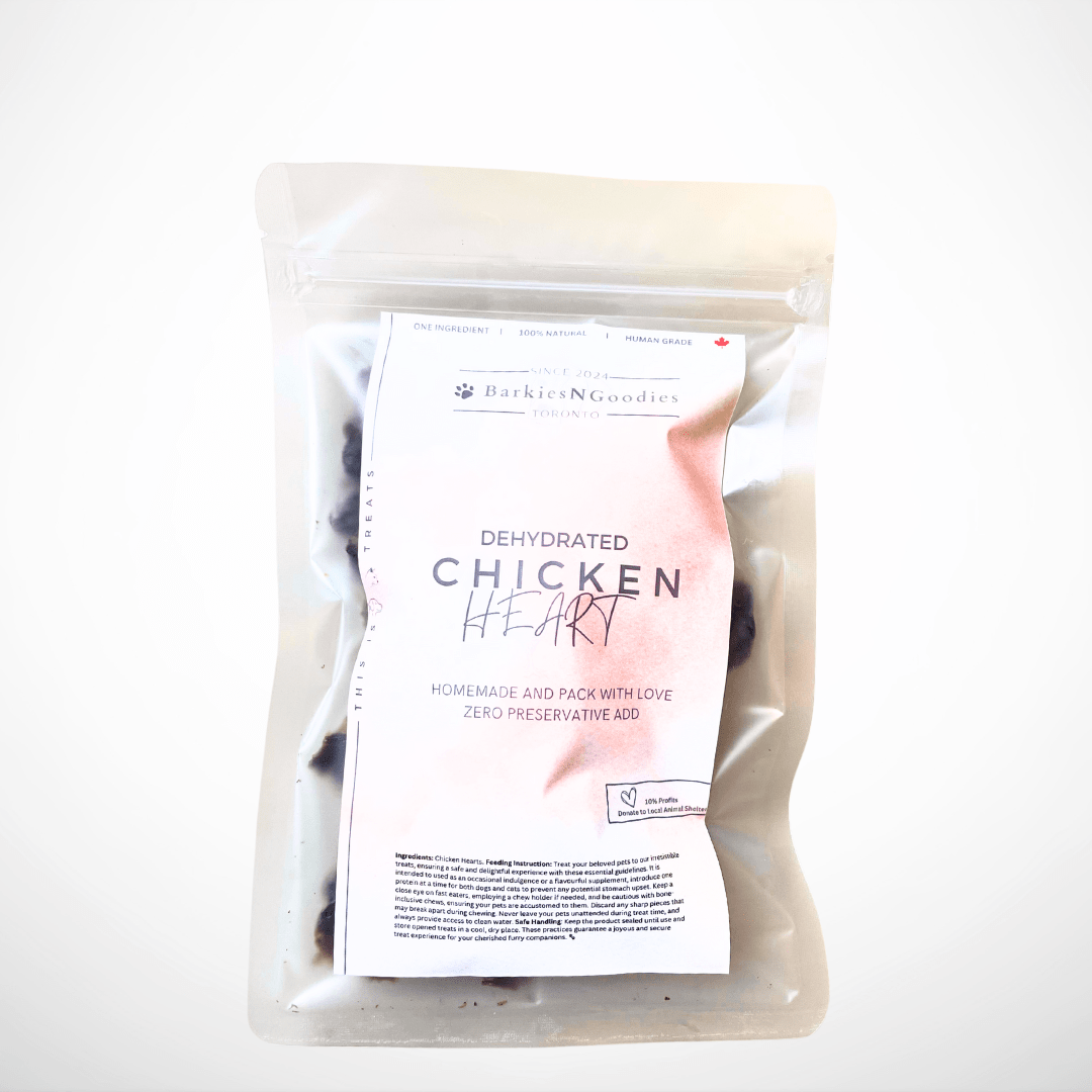 100% Natural Chicken Heart - Air Dry | Delicious Treats for Dogs and Cats - BarkiesNGoodies