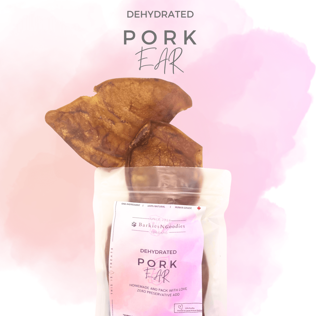 100% Natural Dehydrated Pork Ears - Air Dry | Nutritious Treats for Dogs - BarkiesNGoodies
