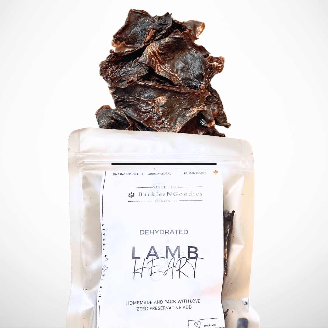100% Natural Lamb Heart - Air Dry | Delicious Treats for Dogs, Cats - BarkiesNGoodies