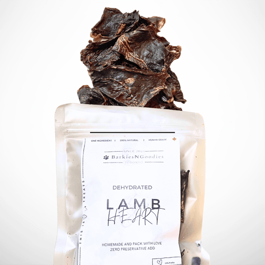 100% Natural Lamb Heart - Air Dry | Delicious Treats for Dogs, Cats - BarkiesNGoodies