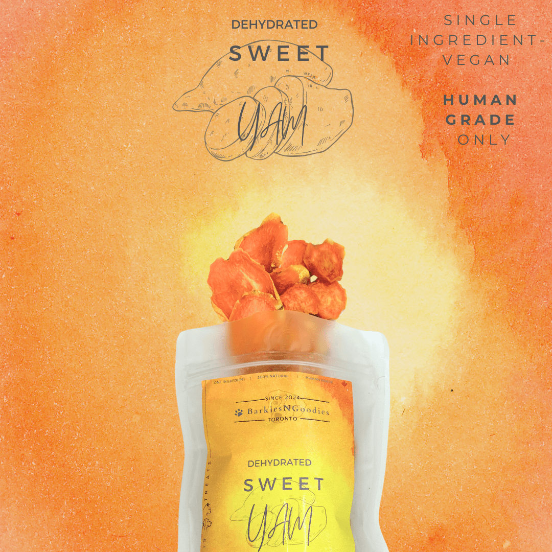 100% Natural Sweet Yam & Purple Sweet Yam Treats for Dogs & Cats | Healthy Air - Dried Snacks - BarkiesNGoodies