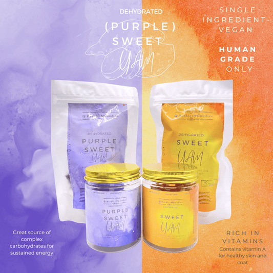 100% Natural Sweet Yam & Purple Sweet Yam Treats for Dogs & Cats | Healthy Air - Dried Snacks - BarkiesNGoodies