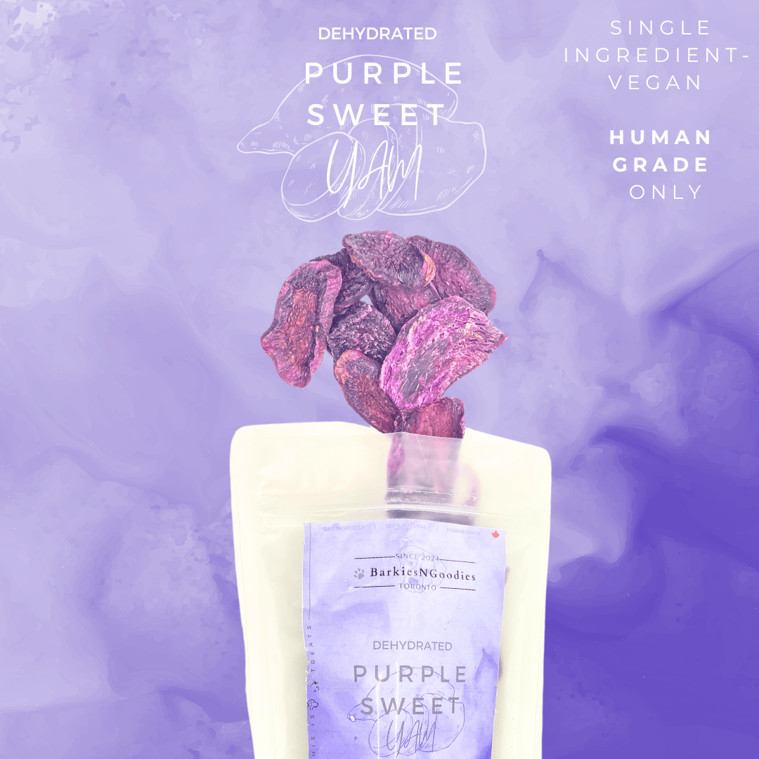 100% Natural Sweet Yam & Purple Sweet Yam Treats for Dogs & Cats | Healthy Air - Dried Snacks - BarkiesNGoodies