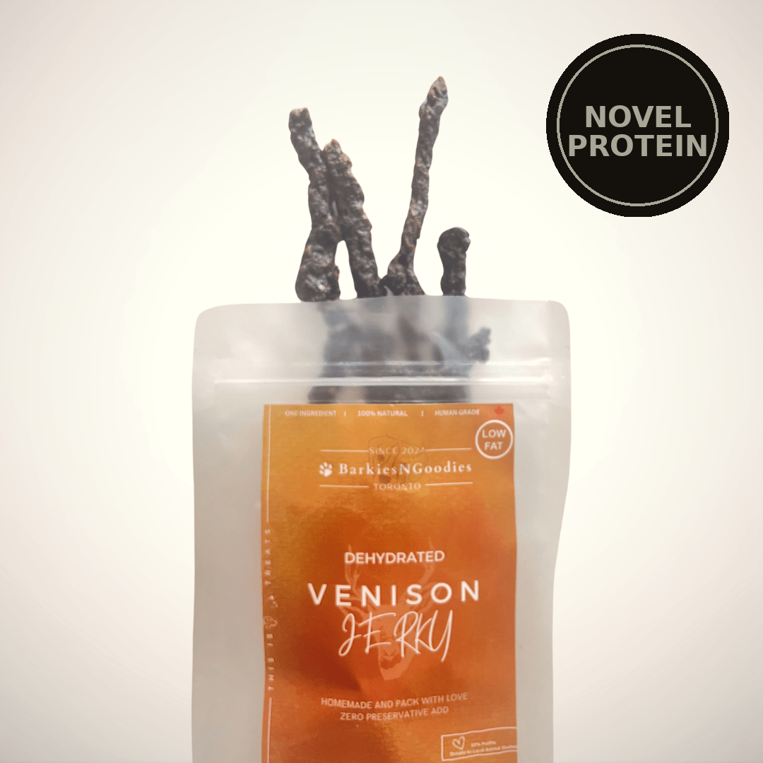 100% Natural Venison Treats for Dogs & Cats - Novel Protein