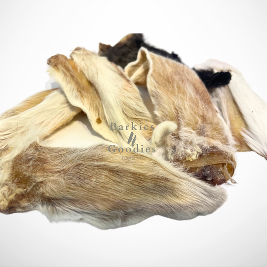 100% Natural Air-Dried Rabbit Ears with Fur | Chew for Dogs