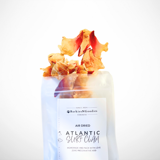 100% Natural Dehydrated Atlantic Surf Clams – Air Dry | Omega-3 Rich Treats for Dogs, Cats
